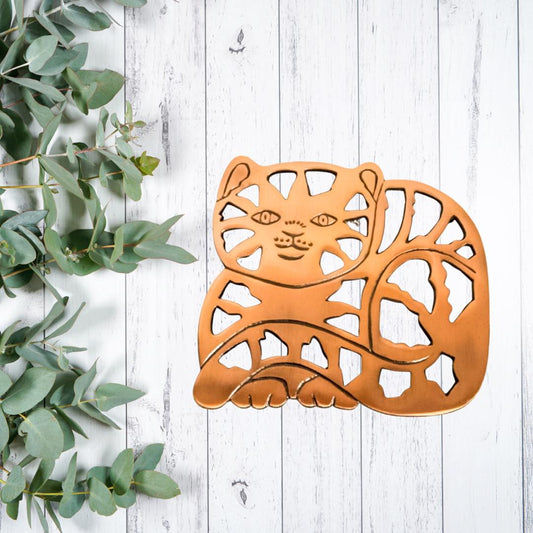 Copper Cat Trivet