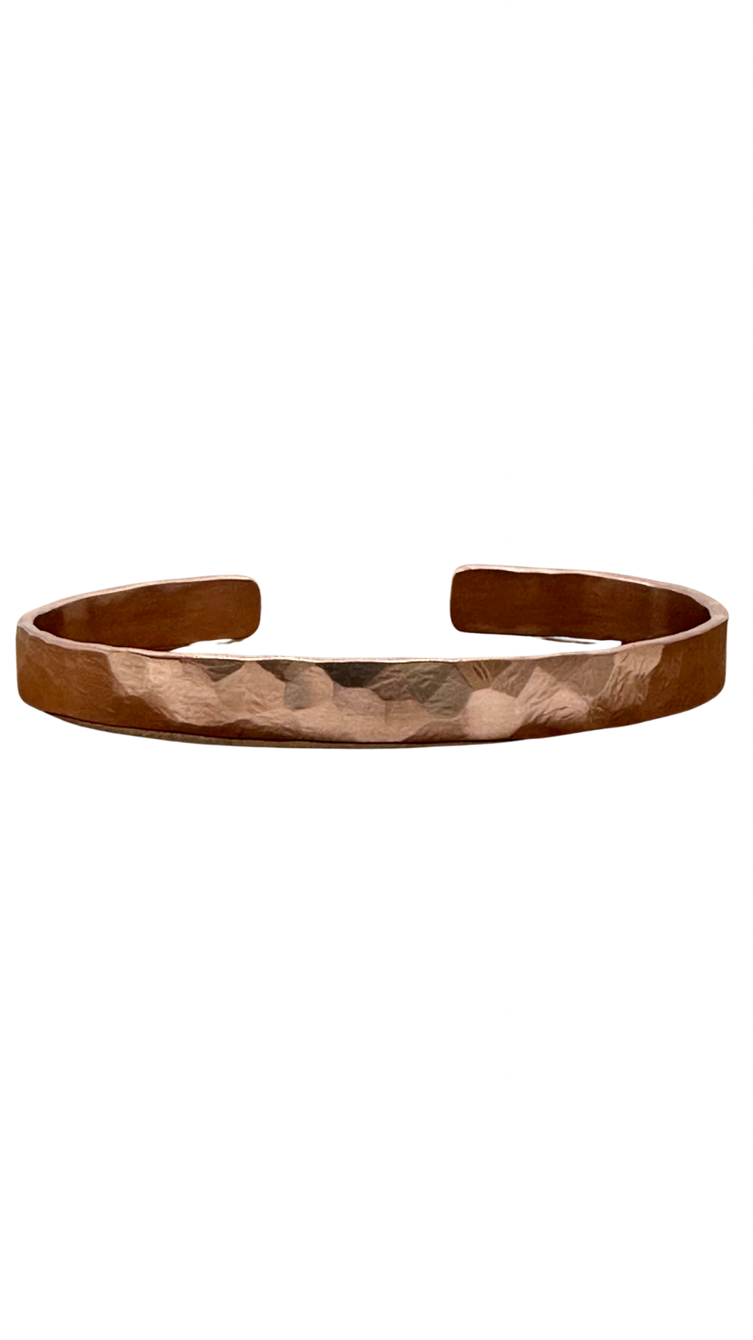 2024 Men's Copper Bracelet - BR003 Flat Hammered Crossed Double Bar Men's Shiny Copper Bracelet - 7th Anniversary Gift - Handcrafted by JW