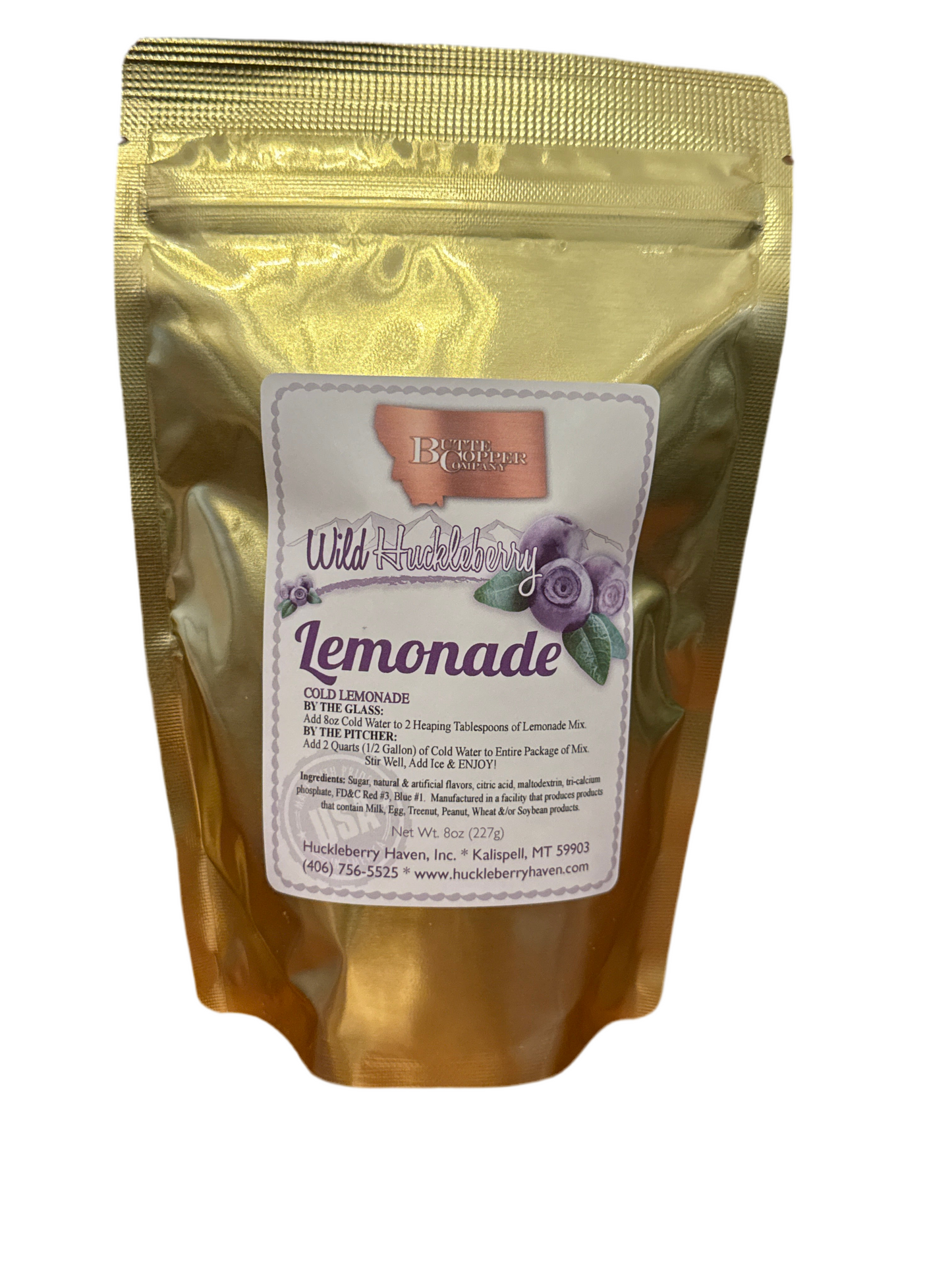 Huckleberry Lemonade Mix 8oz