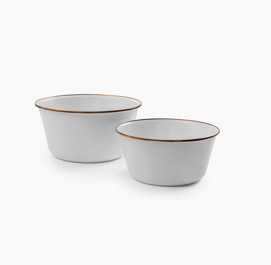 Enamel Mixing Bowl Set-Eggshell