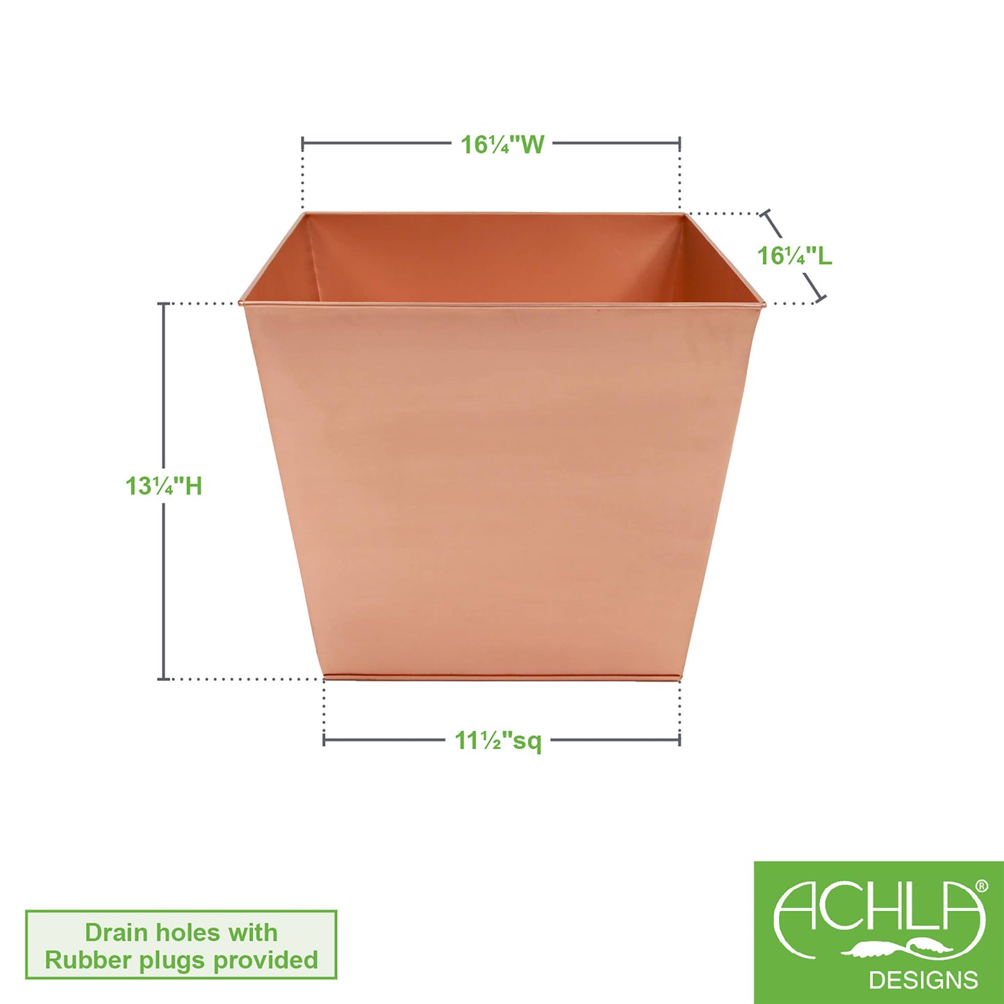Large Copper Plated Tapered Planter