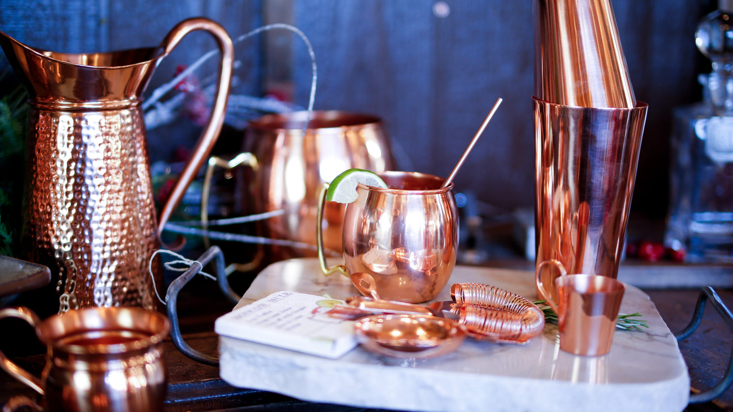 Shiny Smooth Copper Barrel Mug