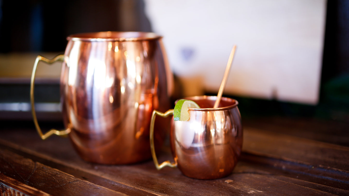 Shiny Smooth Copper Barrel Mug