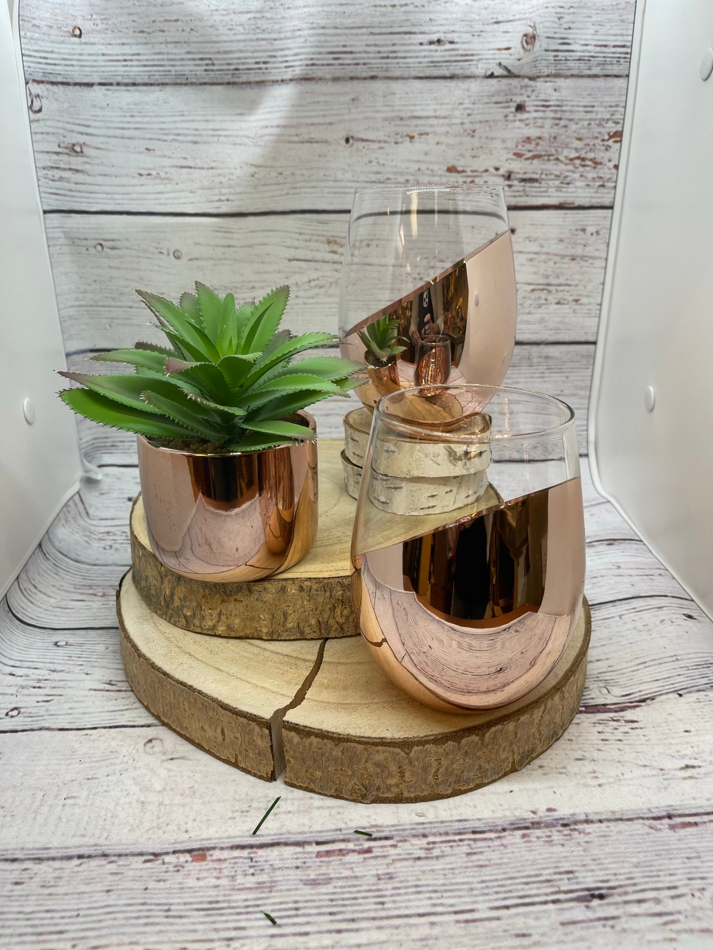 Copper Wine Stemless Glasses