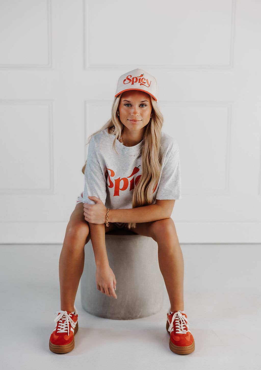 Spicy Vintage Embroidered Trucker Hat