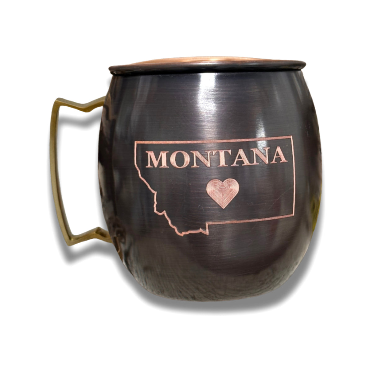 Montana Love Antique Smooth Copper Mug