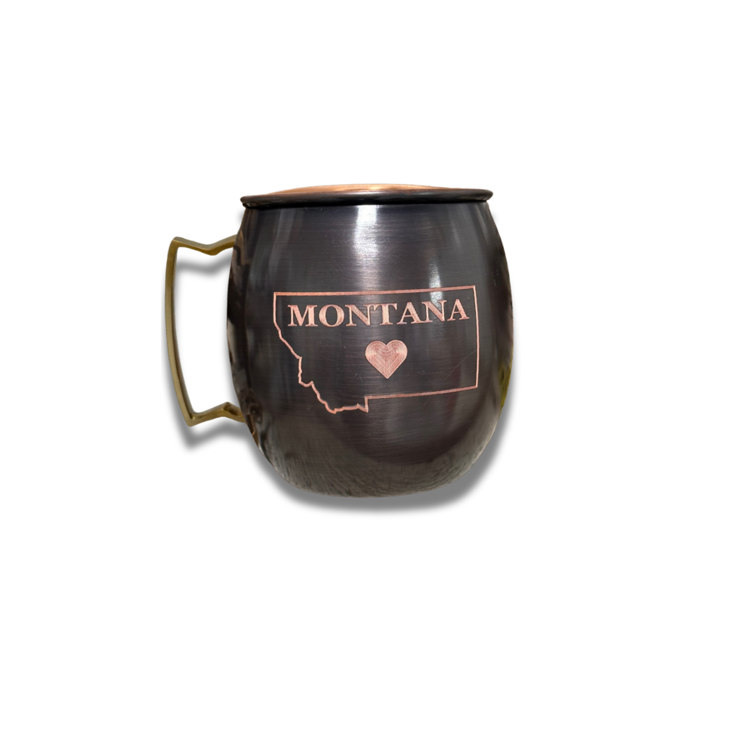 Montana Love Antique Smooth Copper Mug
