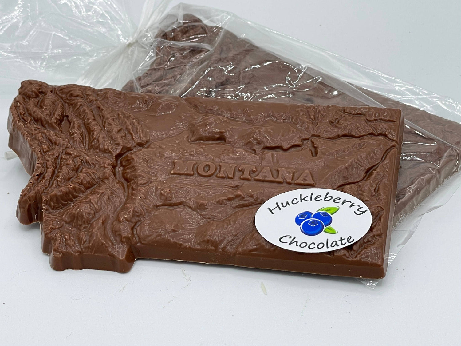 Montana Topographical Chocolate bar w/hucklberry.