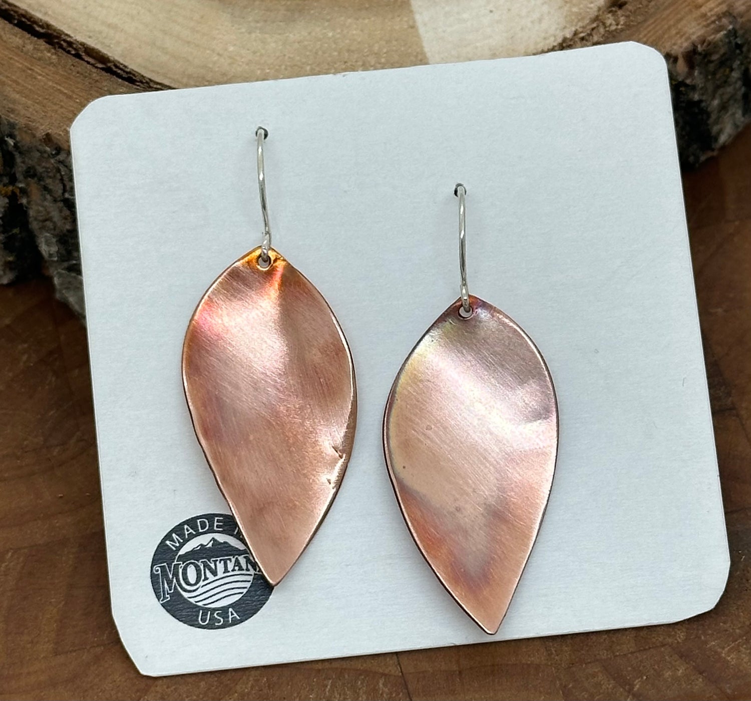 Copper Leaf Earrings