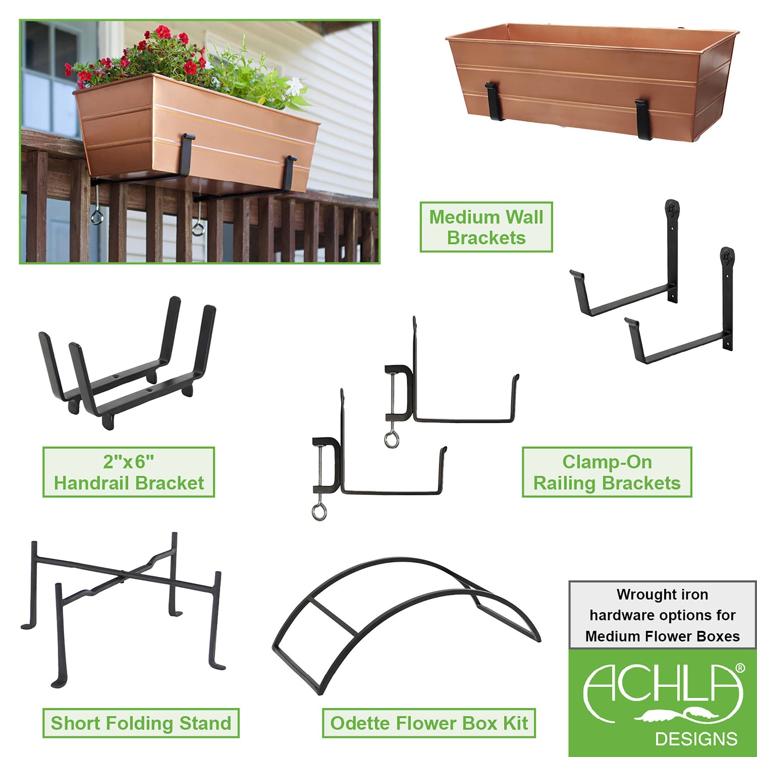 Odette Stand- Medium Copper Flower Box