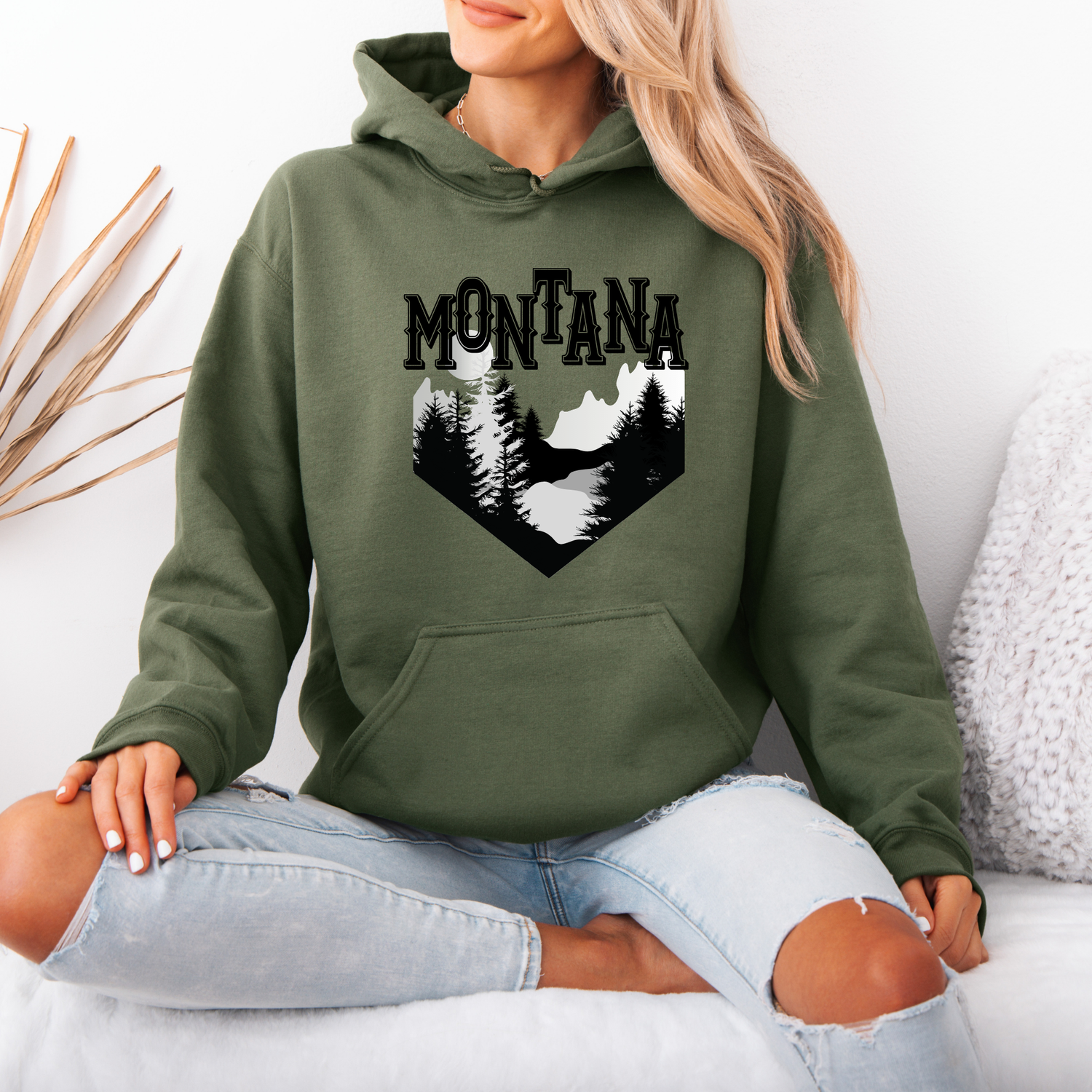 MT Mountains- Green Hoodie
