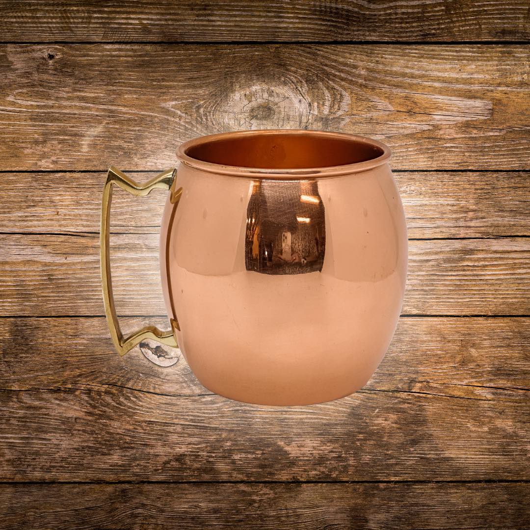 Butte MT Shiny Smooth Copper Barrel Mug