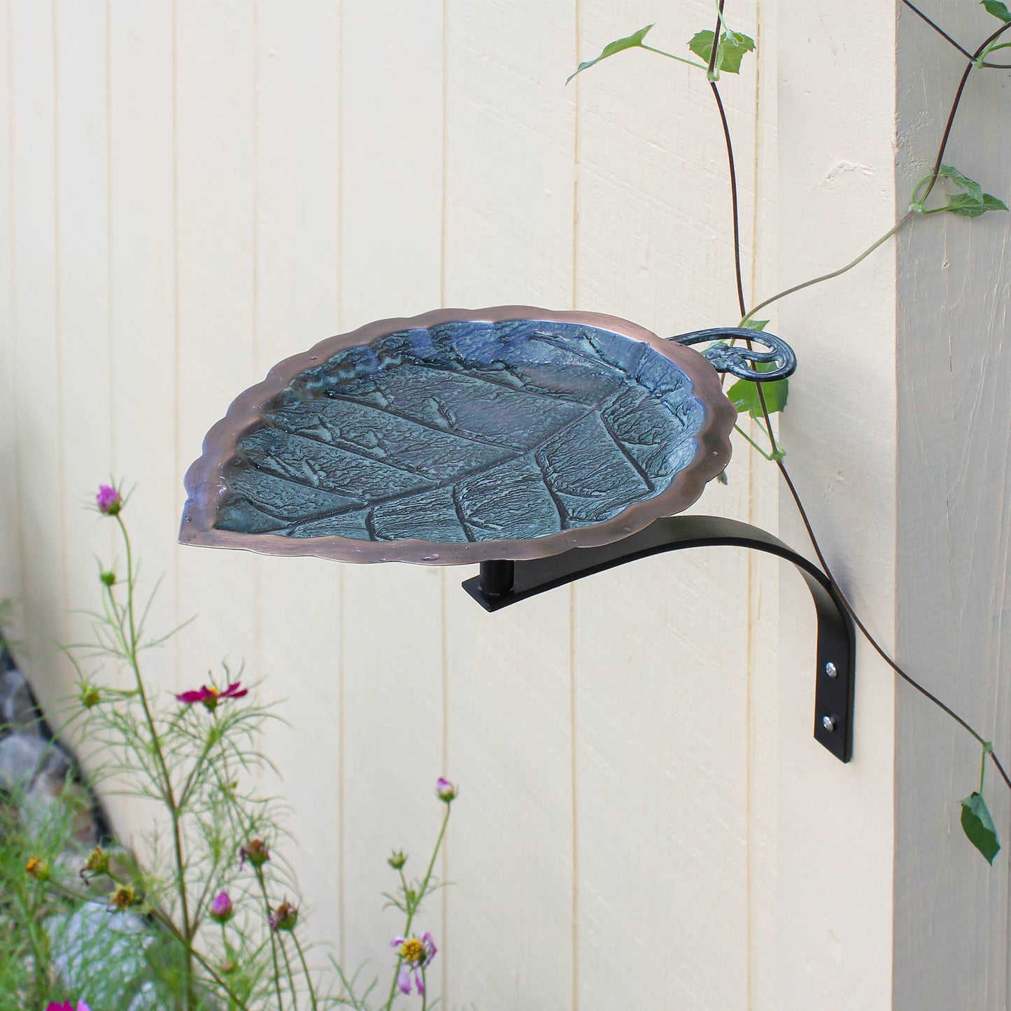 Aspen Leaf Birdbath- Wall Mount Bracket