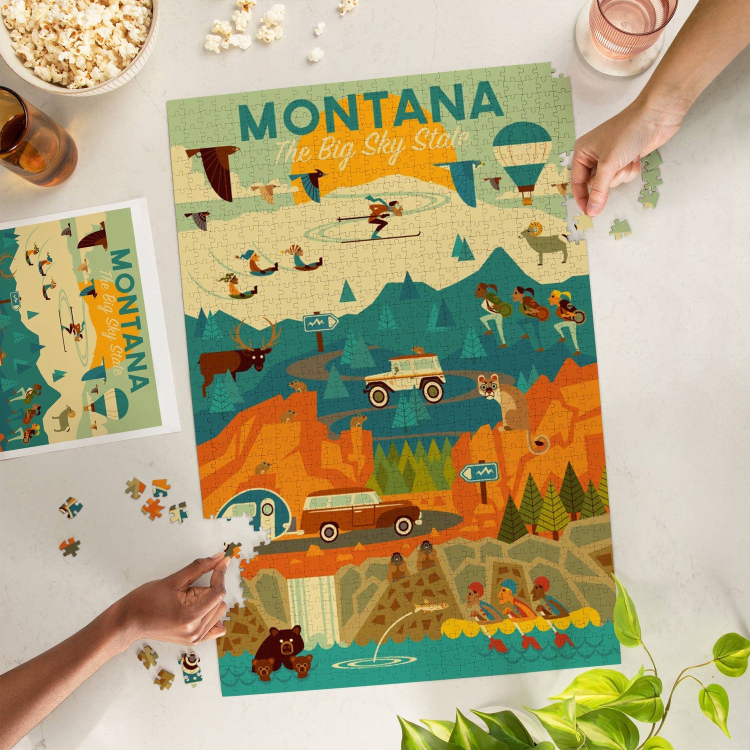 1000 PIECE PUZZLE Montana, The Big Sky State, Geometric