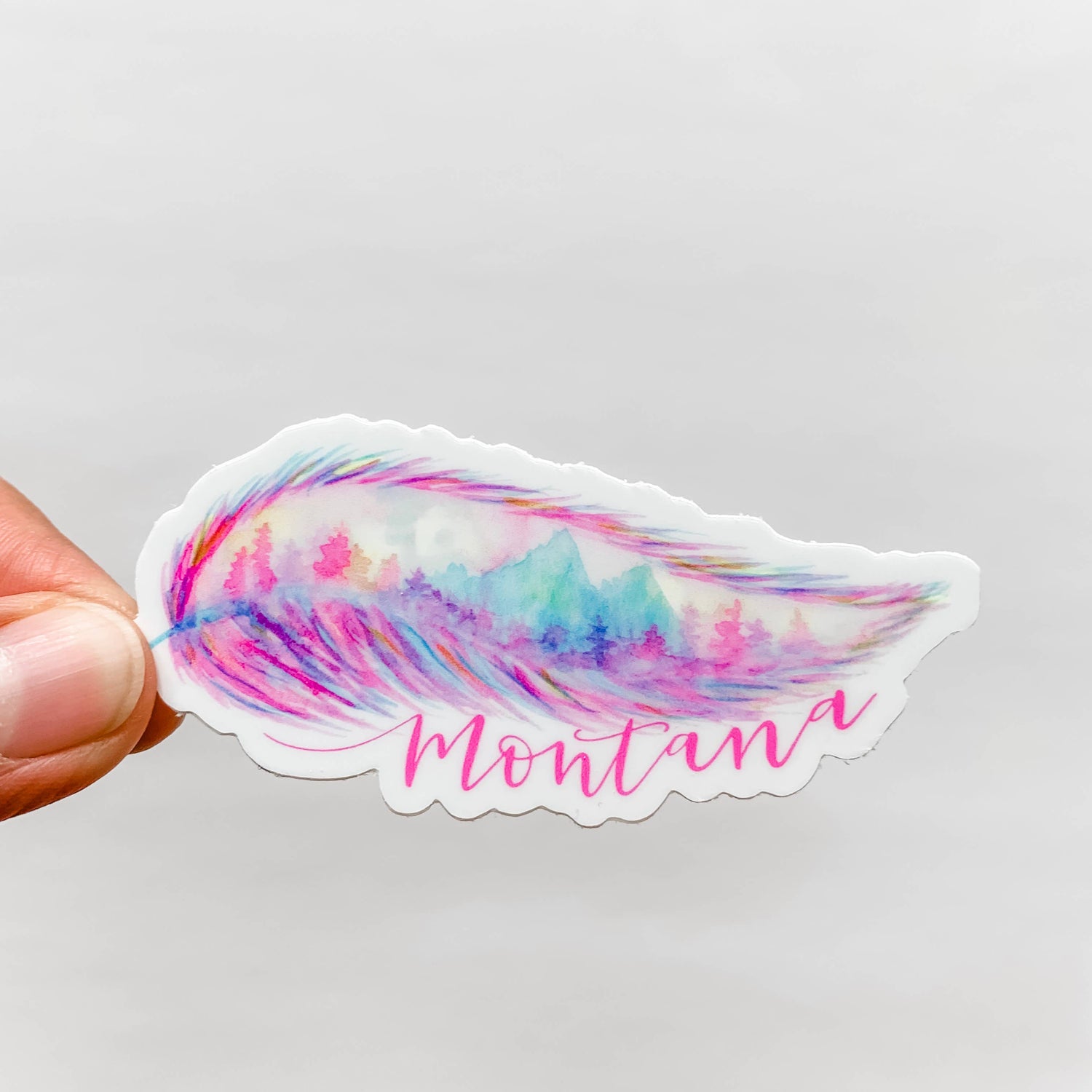 Montana Feather State Sticker