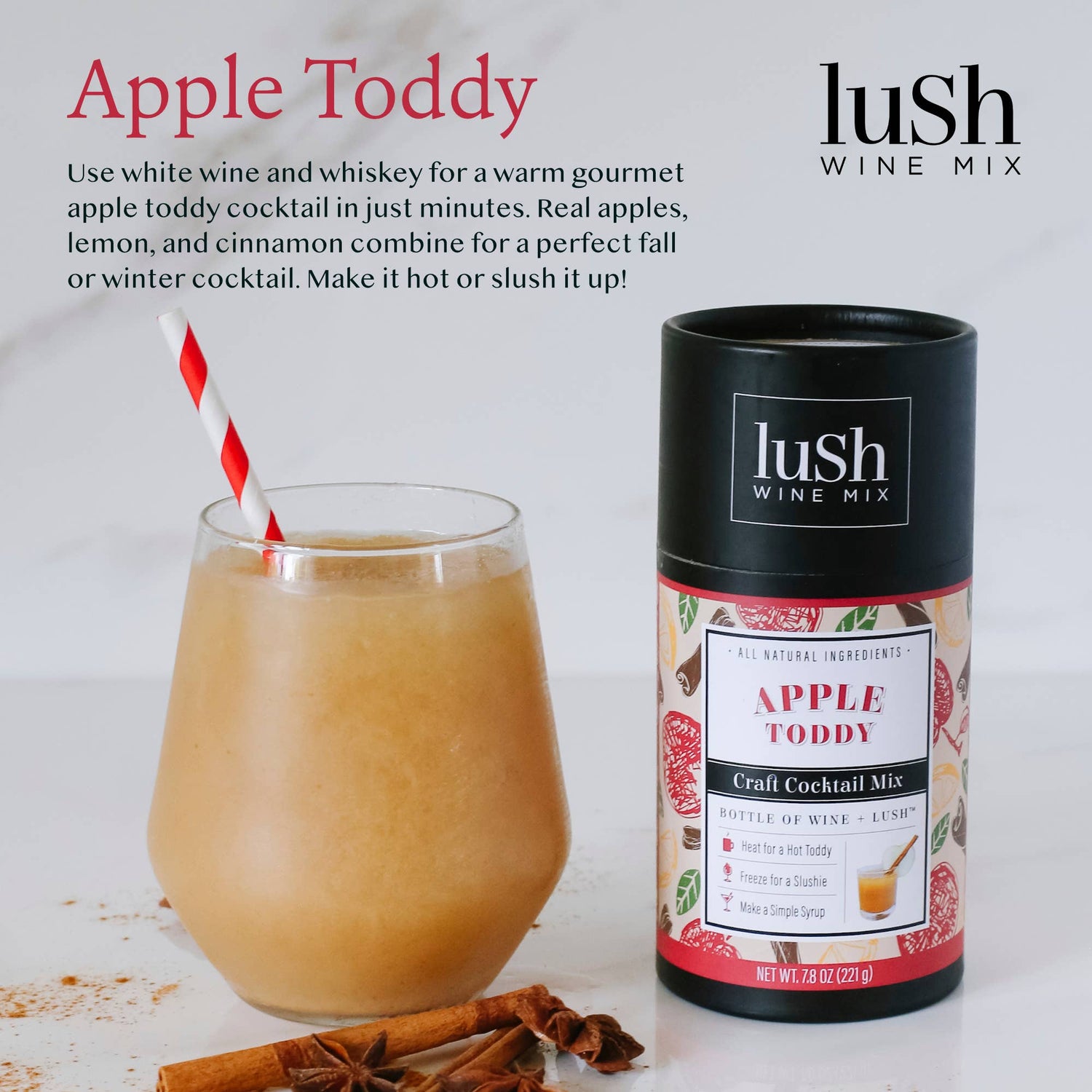 Apple Toddy Singles -8+Organic Apple Cocktail & Mocktail Mix