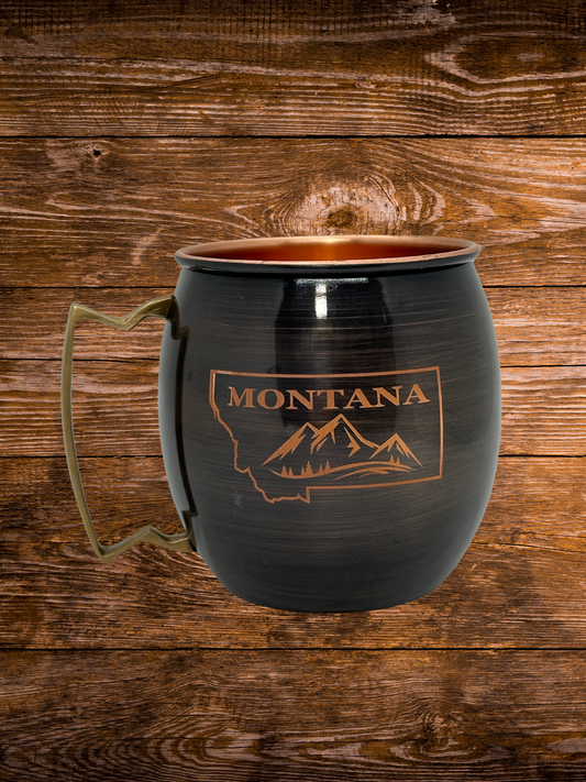 MONTANA with MOUNTAINS Antique smooth mug