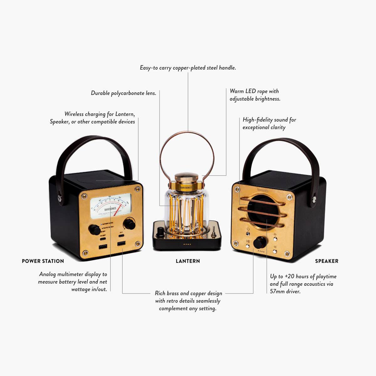 Block Tower System (Speaker, Lantern, Battery Pack)