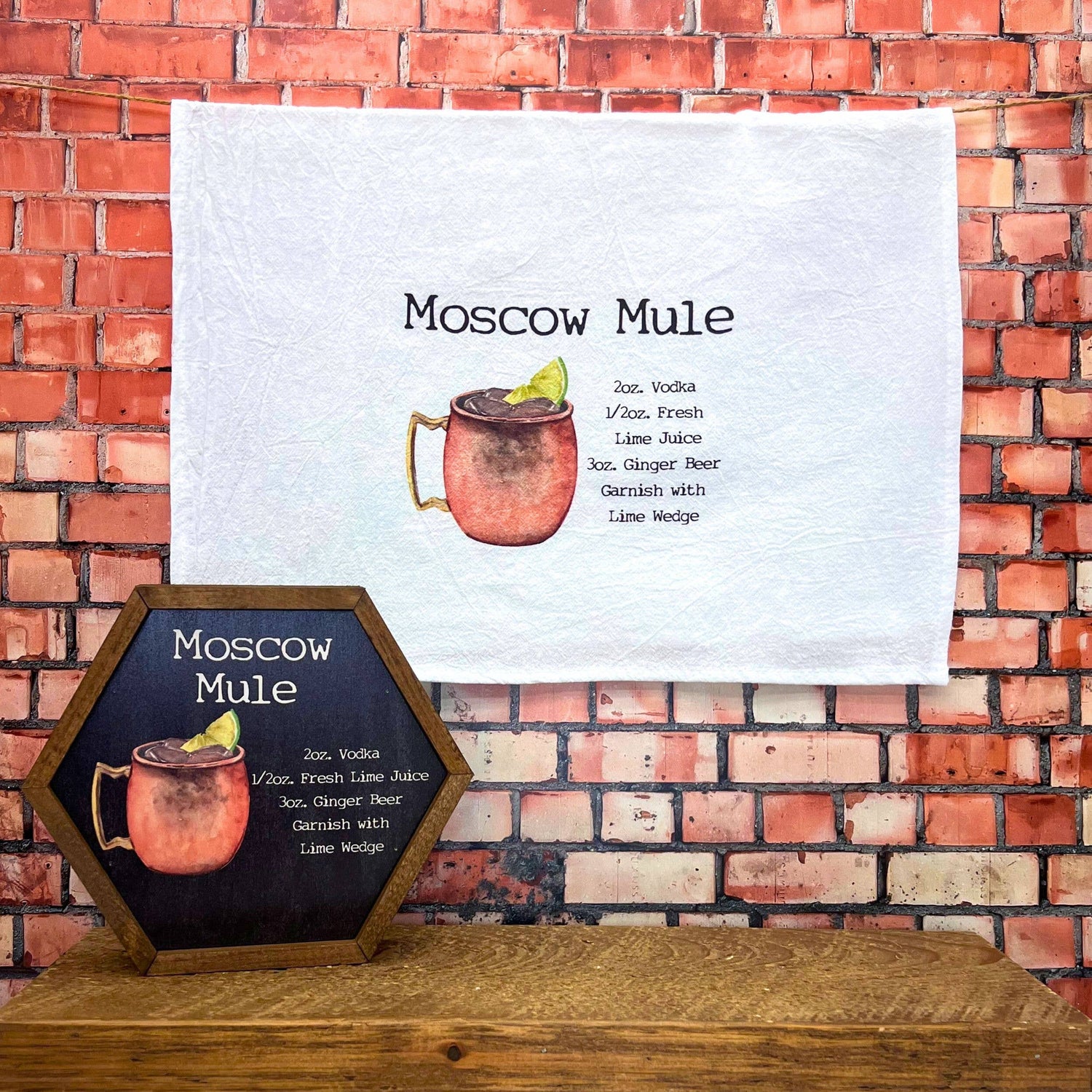 Moscow Mule Cocktail Bar Towel - Driftless Tea Towels