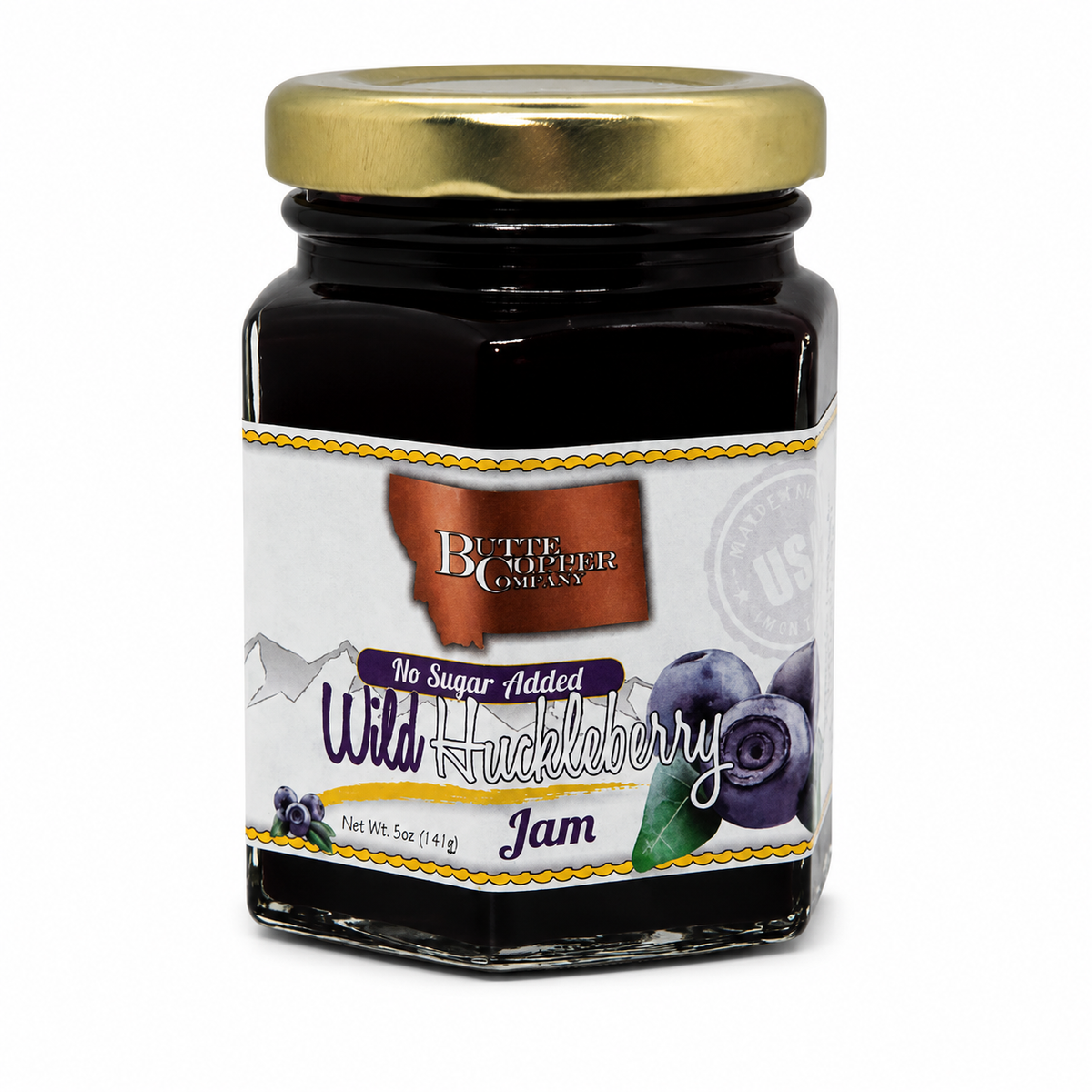 Sugar Free Wild Huckleberry Jam 5 oz