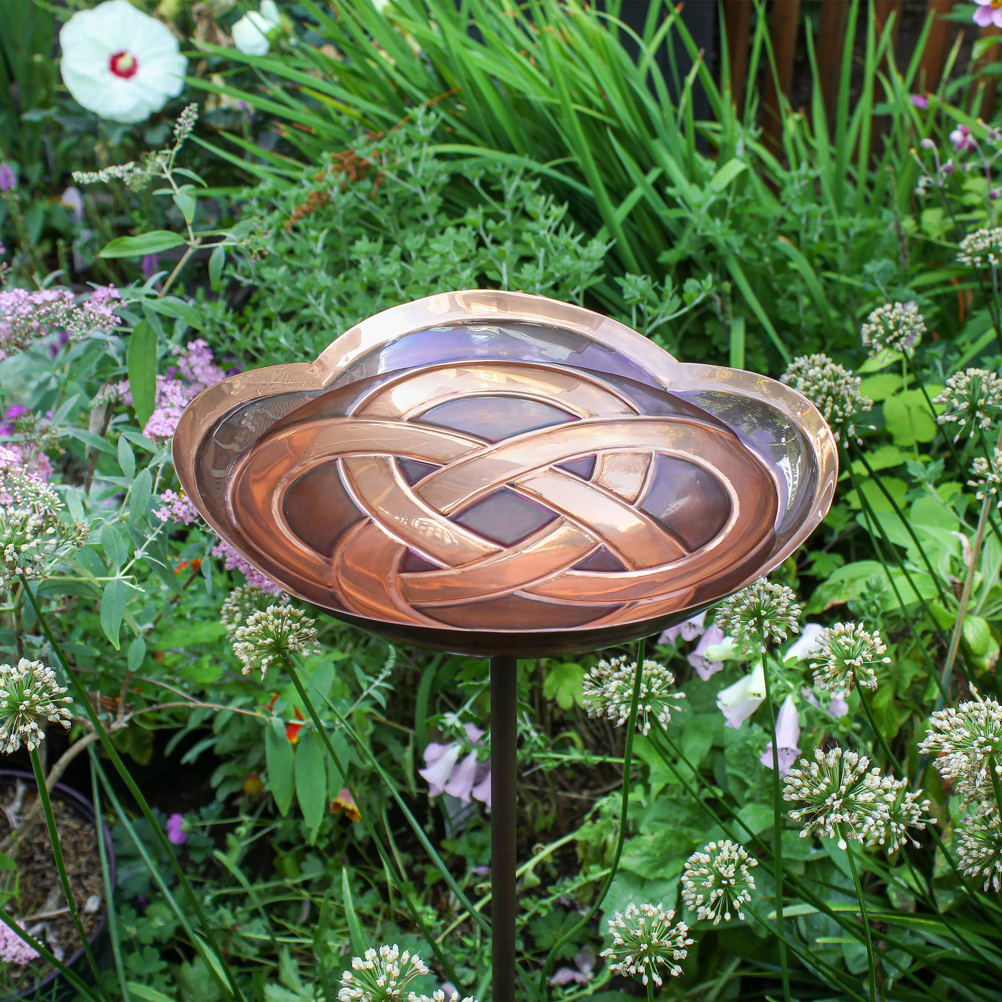 Dara Knot Birdbath- Stake – Butte Copper Company