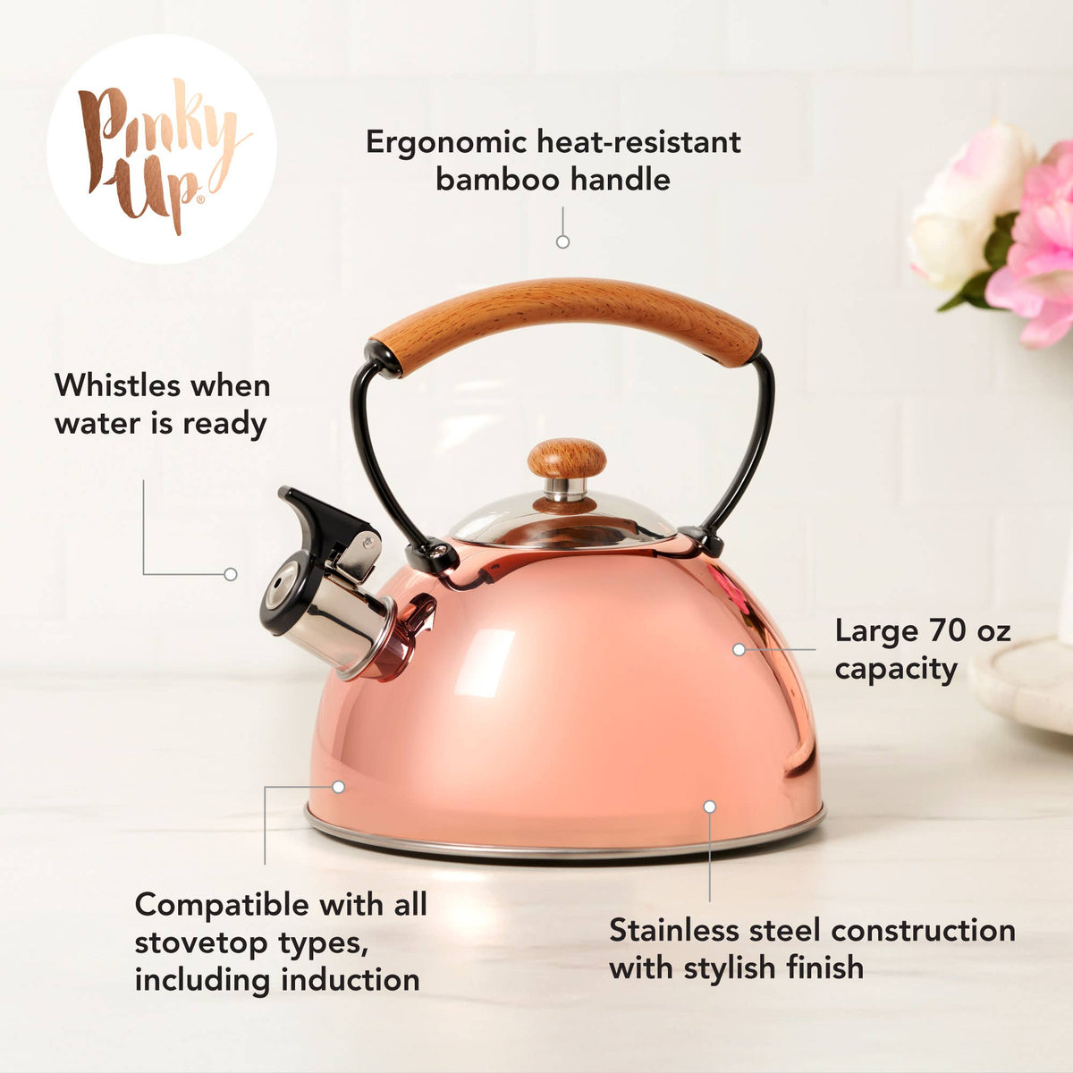 Rose Gold Tea Kettle – Butte Copper Company