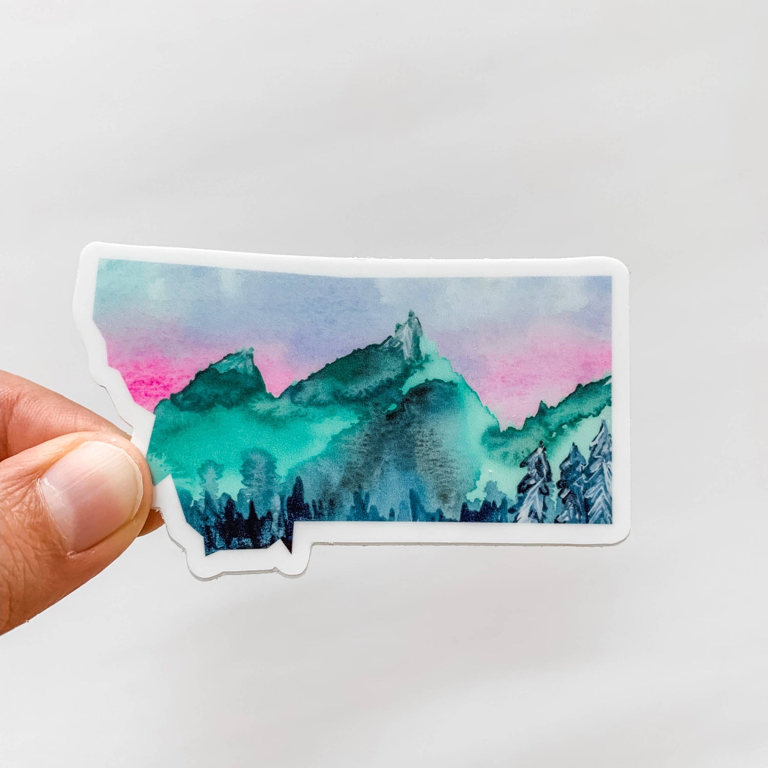Montana Mountains State Sticker Decal