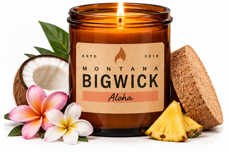 Montana Bigwick Large Amber Straight Aloha candle