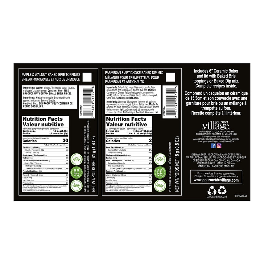 Baker White Dip Parmesan Artichoke kit