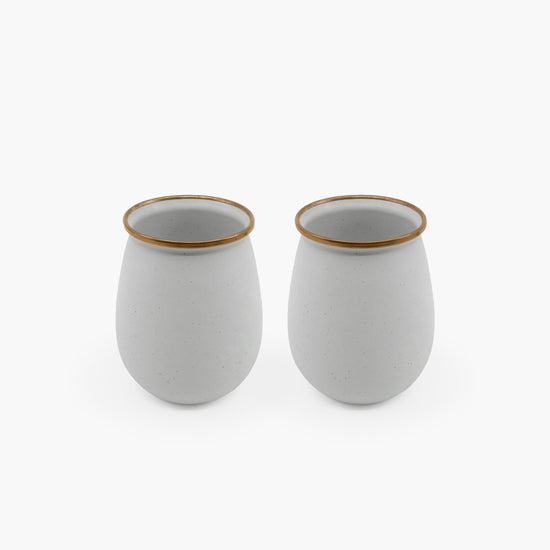 Enamel Tumbler Set-Eggshell