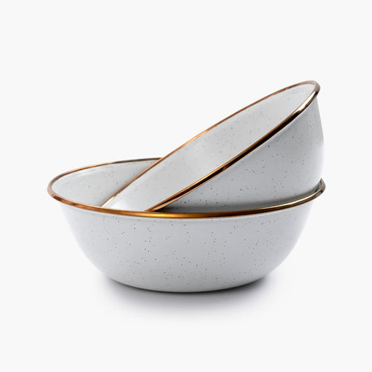 Enamel Bowl Set -Eggshell