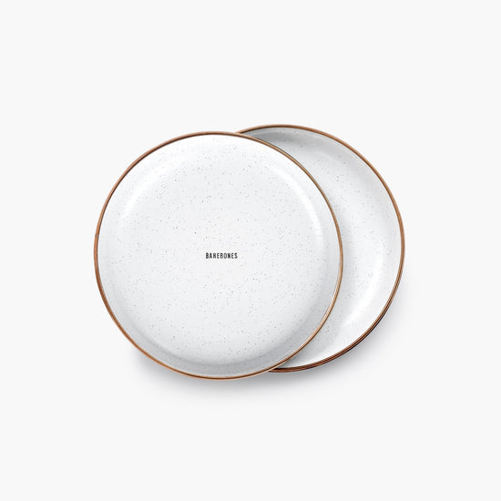 Enamel Salad Plate Set-Eggshell