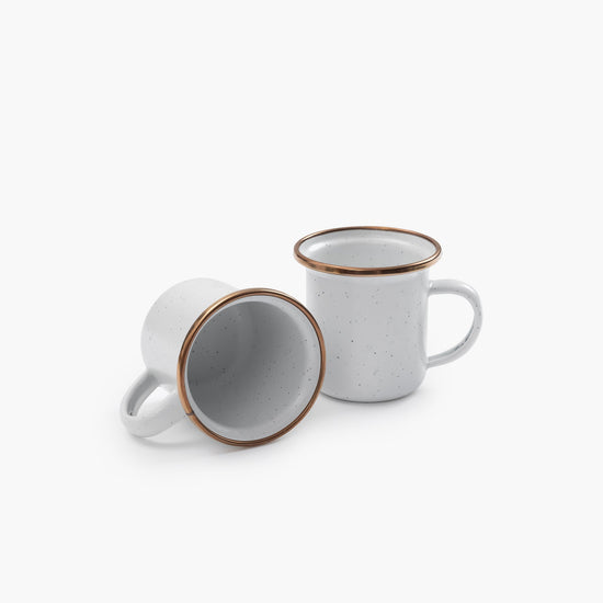 Enamel Espresso Cup Set-Eggshell