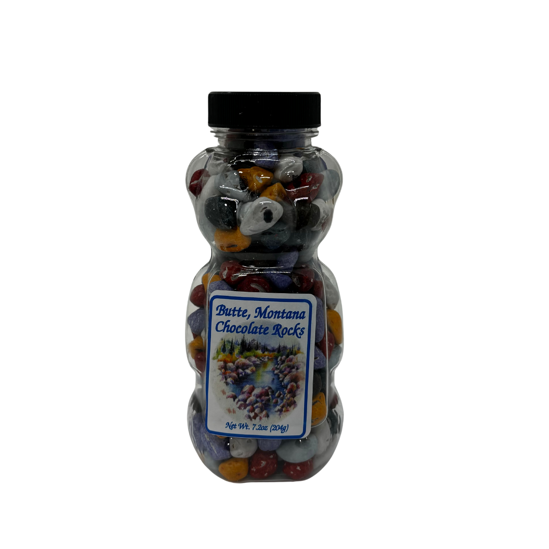 Chocolate River Rocks, Plastic Bear