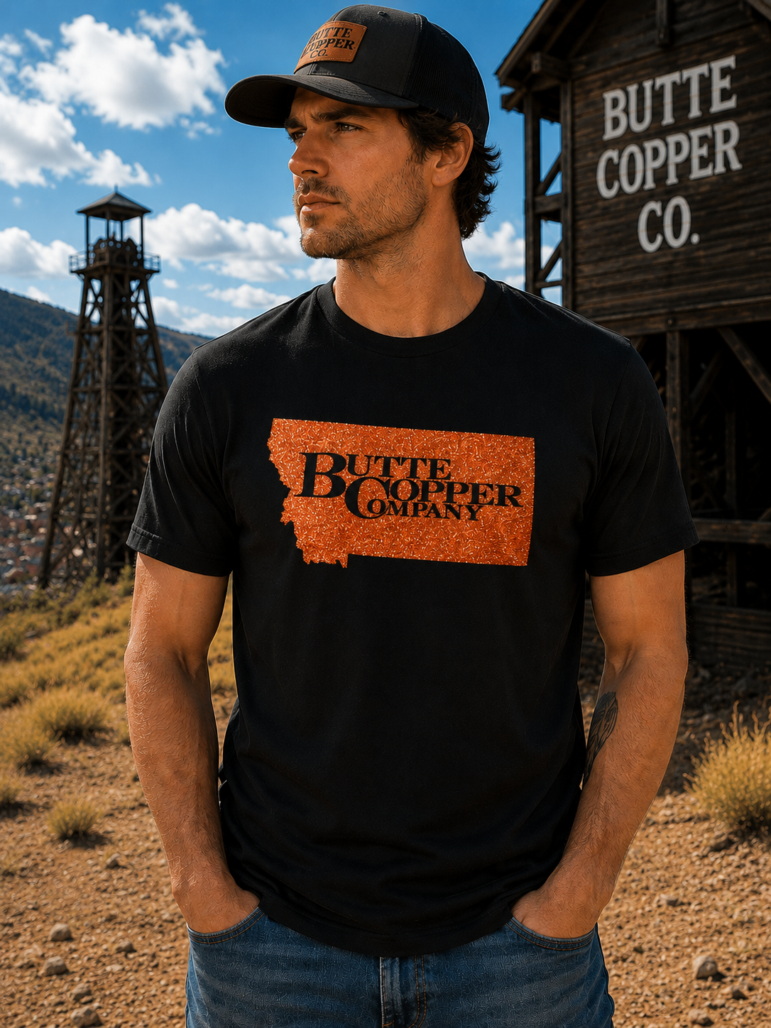Butte Copper Company Glitter Montana T-Shirt