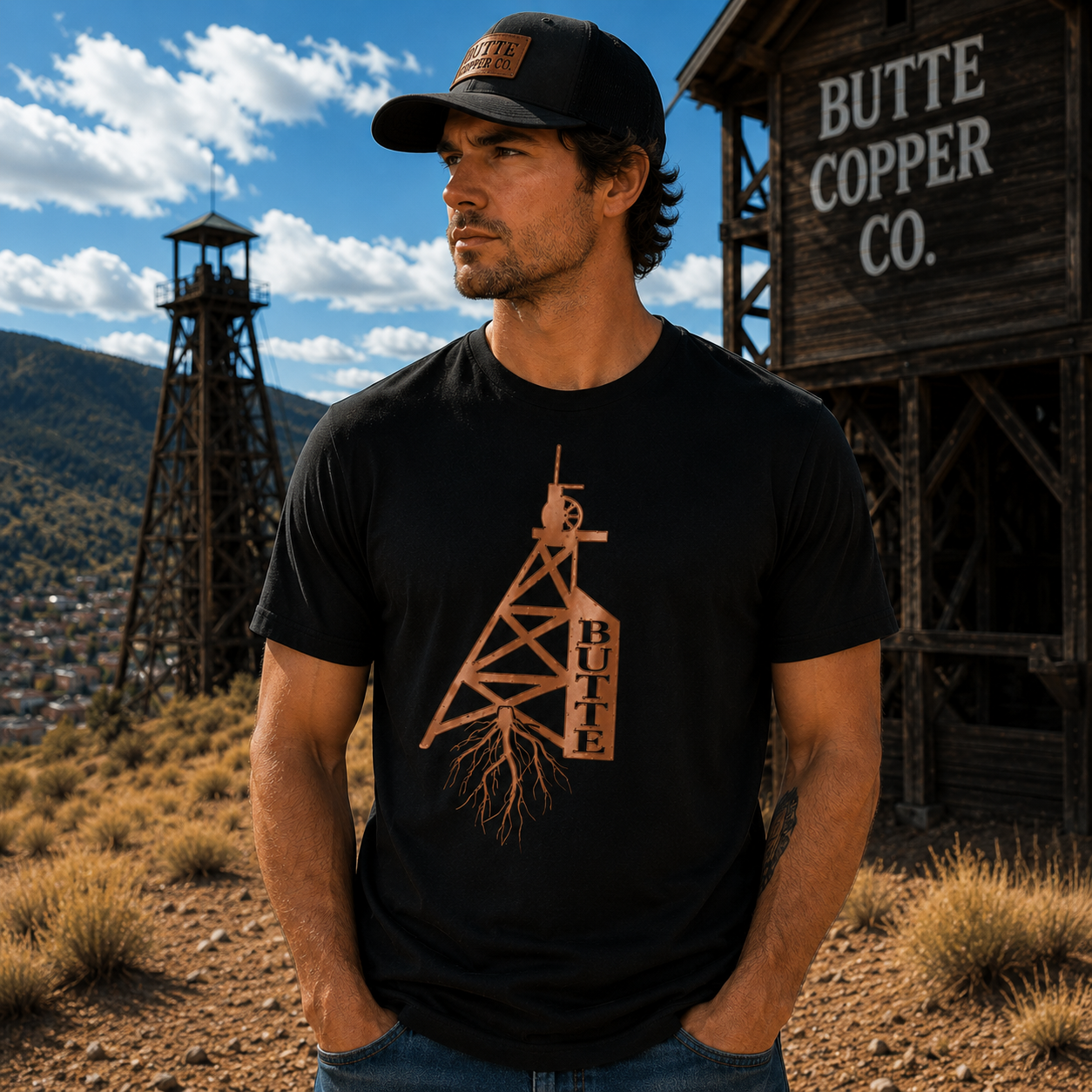 Butte Roots Black T-Shirt