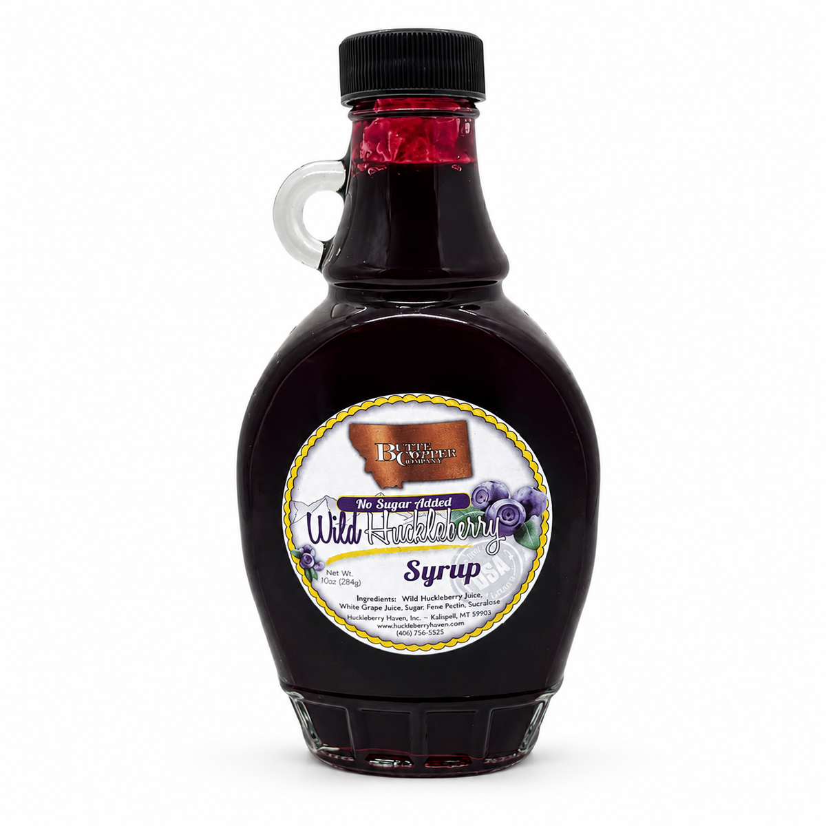 Sugar Free Wild Huckleberry Syrup-10oz