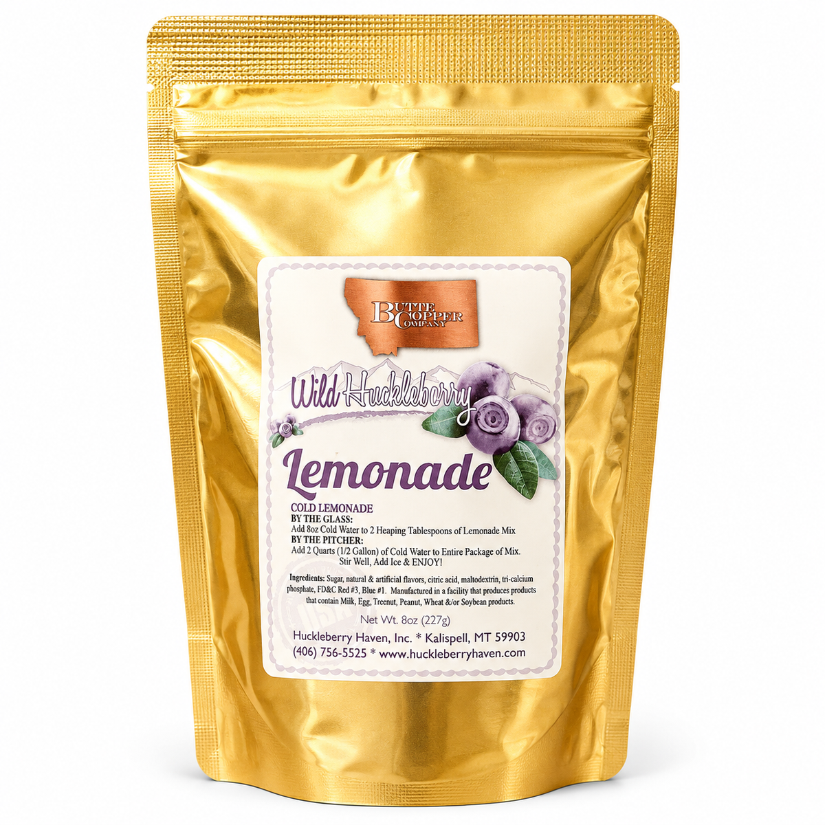 Huckleberry Lemonade Mix 8oz