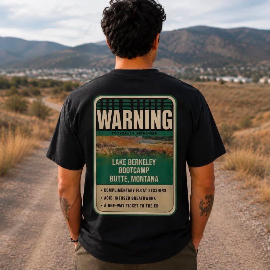 Berkley Pit Camp Lake- Black T-shirt