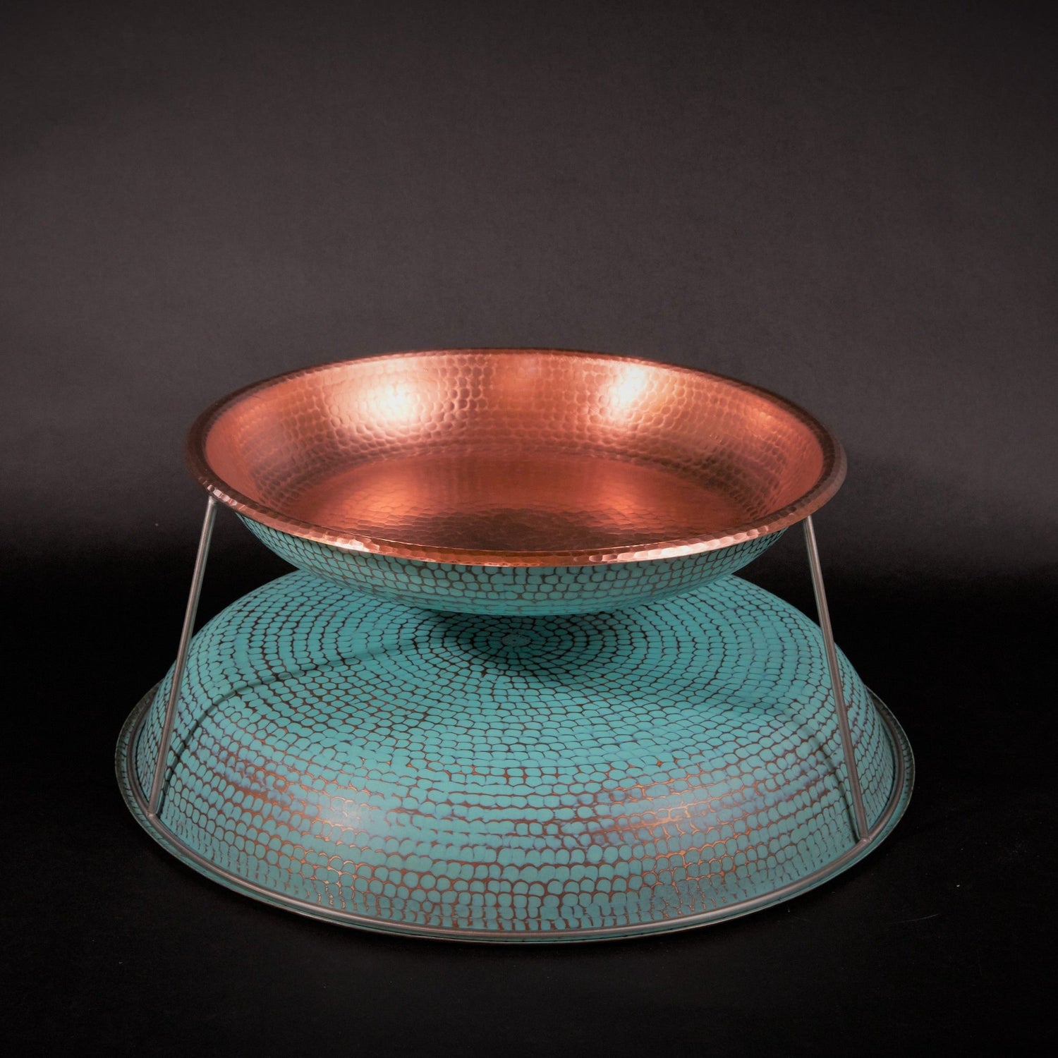 Copper Verdigris Oyster Tray