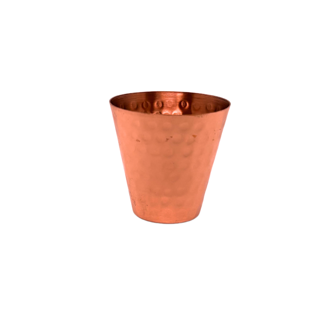 Shiny Hammered Copper Shot Glass