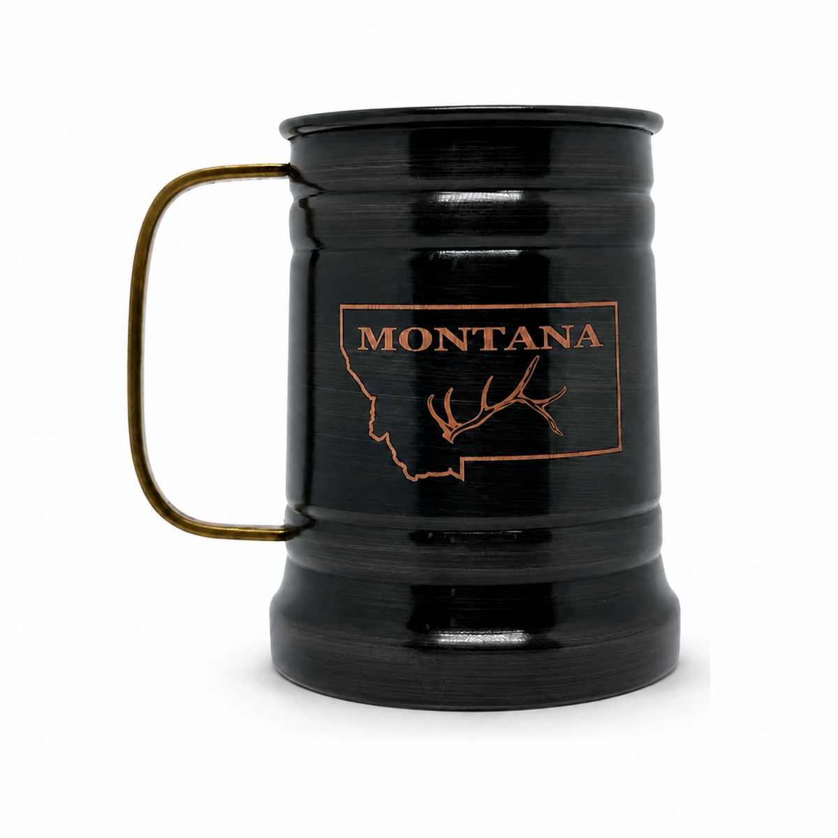 Montana Elk Antique Copper Tankard Mug