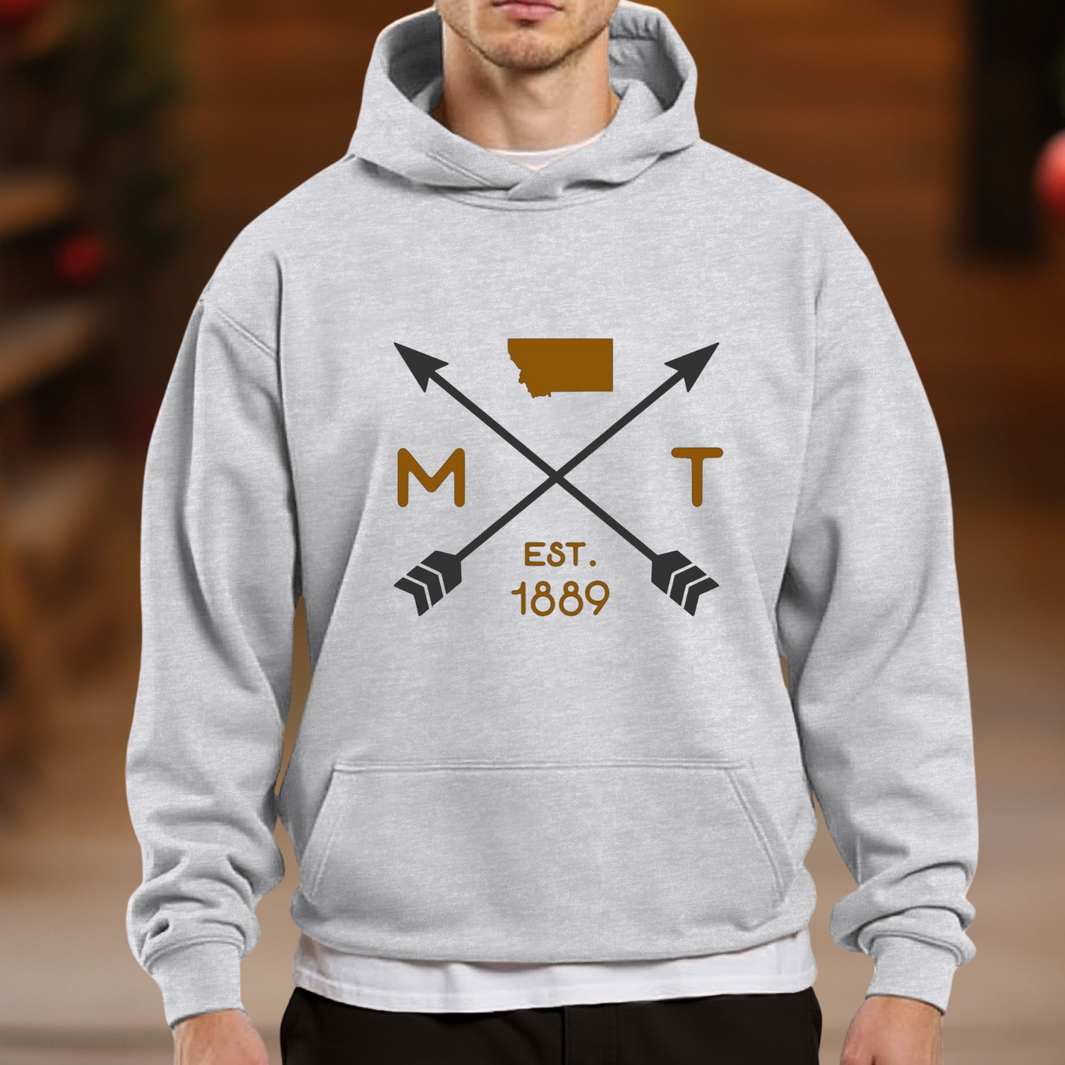 MT Arrow Ash white Hoodie