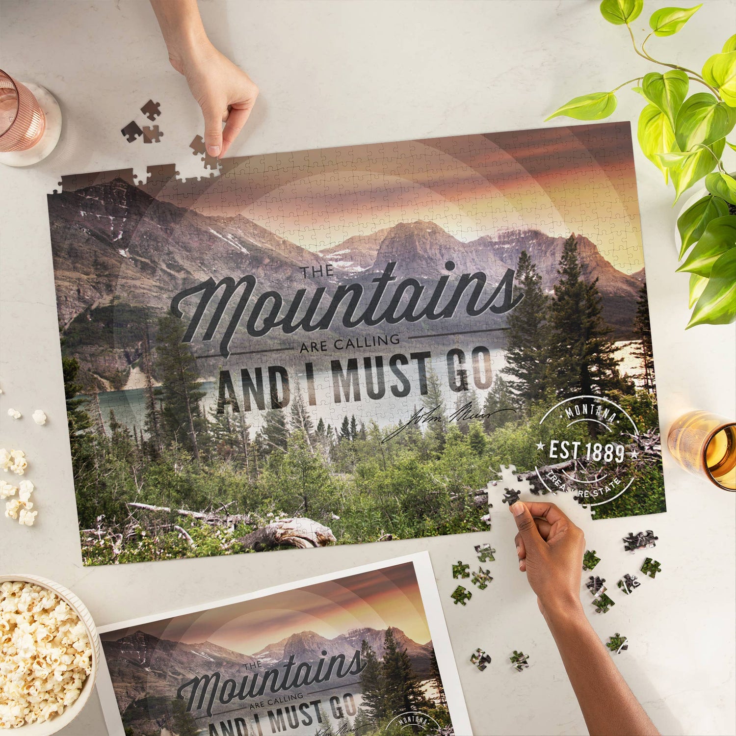 1000 PIECE PUZZLE Montana The Mountains are Calling