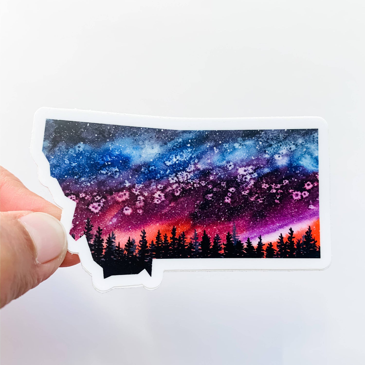 Montana Summer Night Sky State Sticker
