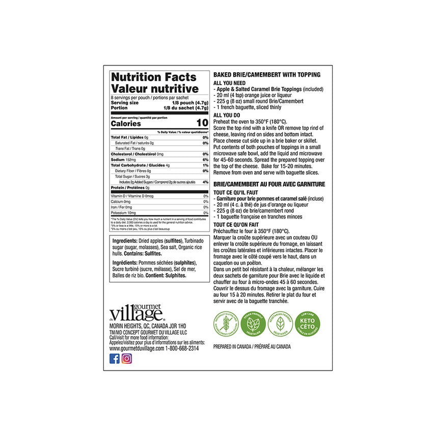 Brie Topping Mix Apple Salted Caramel