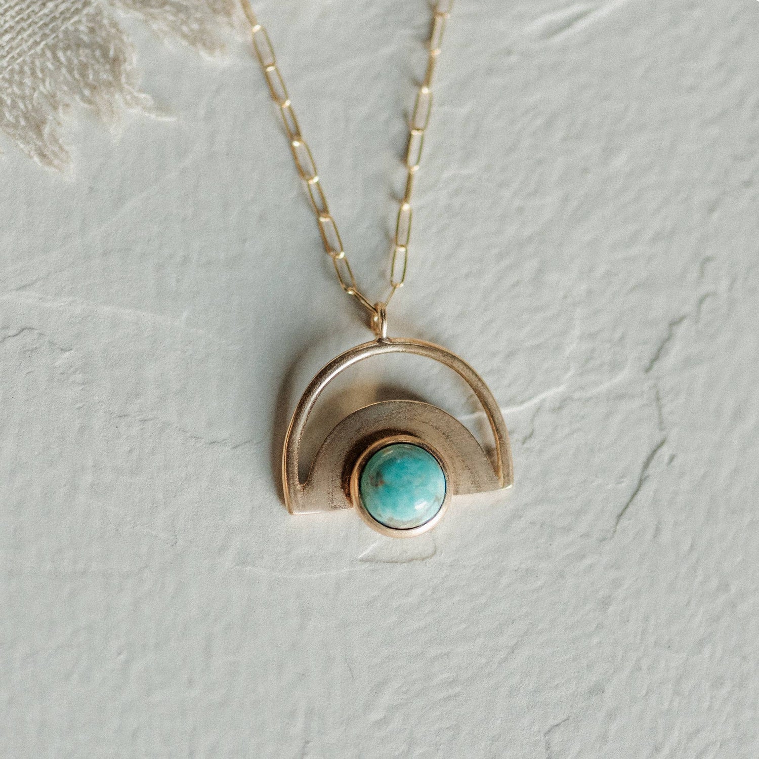 Yuma Necklace Turquoise Demi-Fine Gold