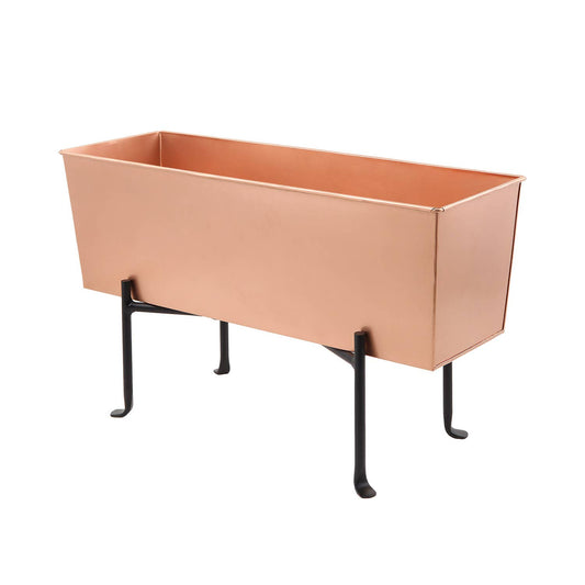 Copper Flower Box with Folding Stand