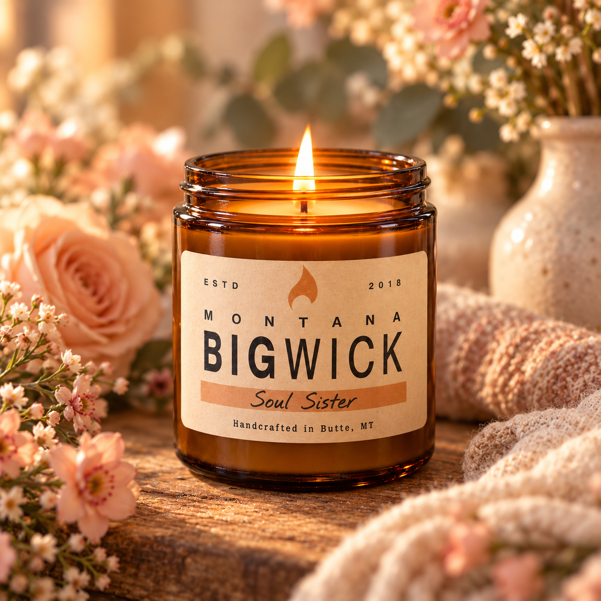 Montana Big Wick Small Amber Soul Sister candle