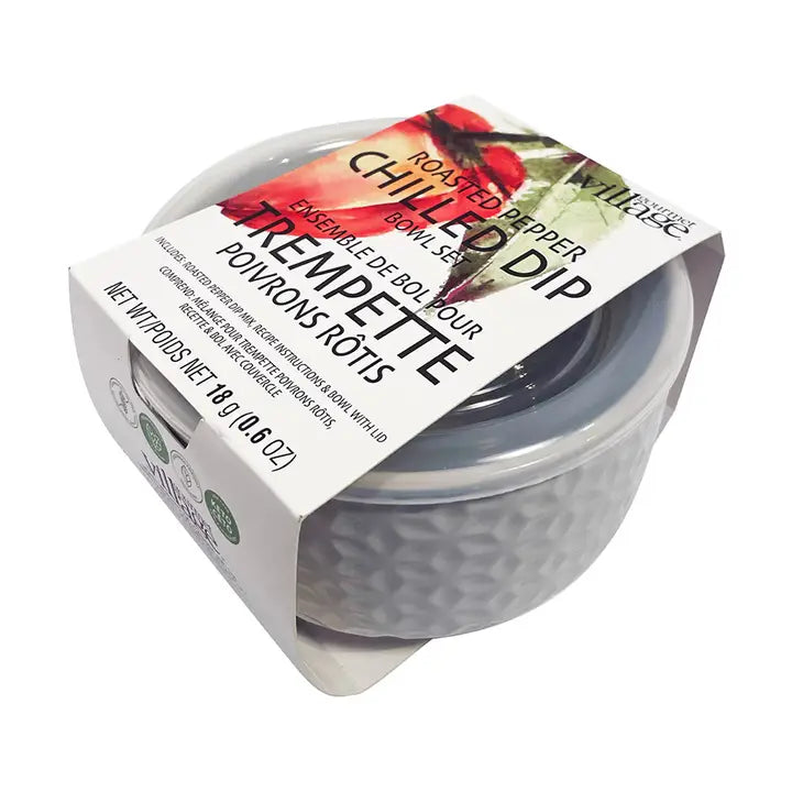 Dip Bowl Set With Roasted Pepper Mix